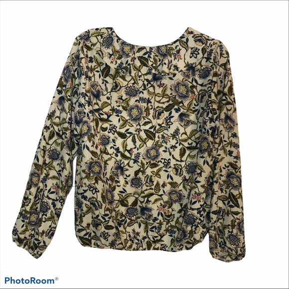 W5 floral/ruffle collar blouse size M - Picture 3 of 7